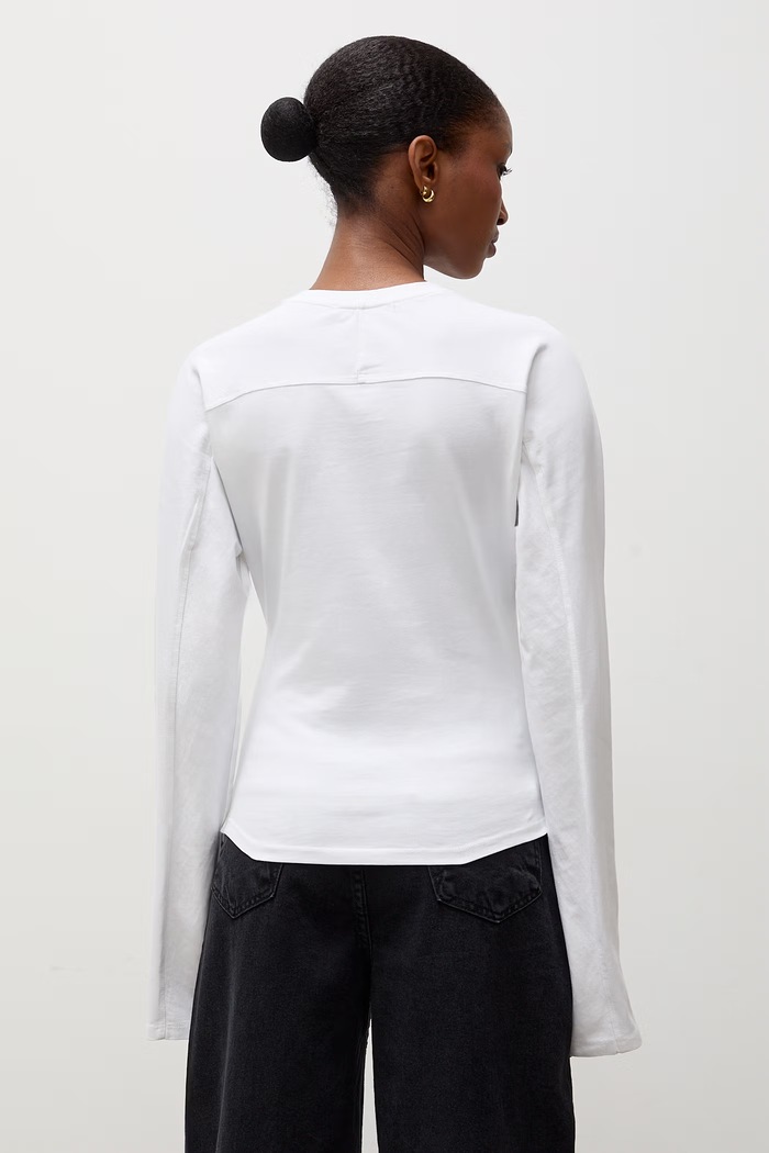 Odzież Answear.LAB Longsleeve damski bawełniany sng.kr.5.tok biały