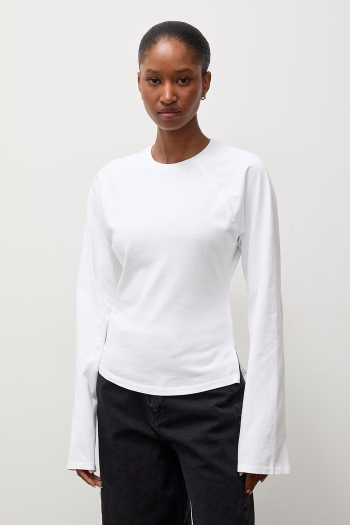 Longsleeve damski bawełniany Answear.LAB sng.kr.5.tok biały