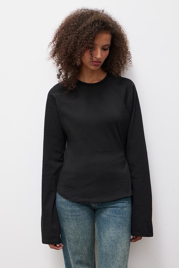 Longsleeve damski bawełniany Answear.LAB sng.kr.5.tok czarny