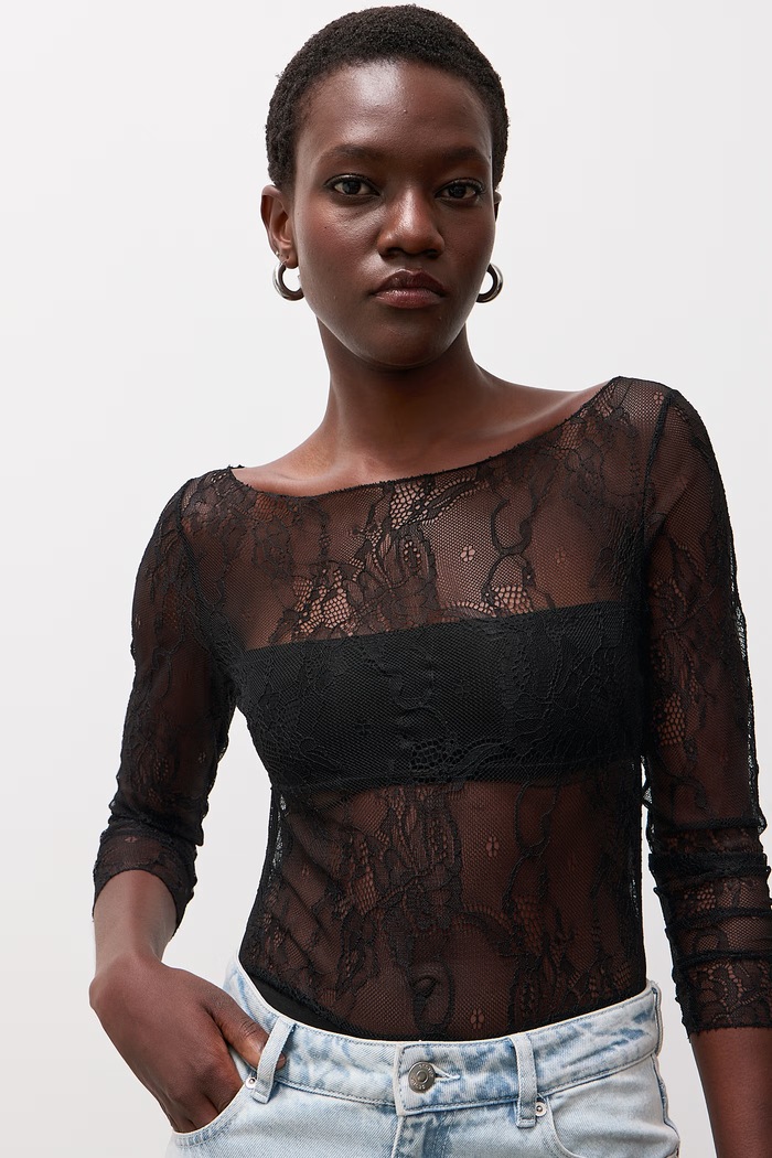 Answear.LAB Body damskie koronkowe czarny BD1708.ijr