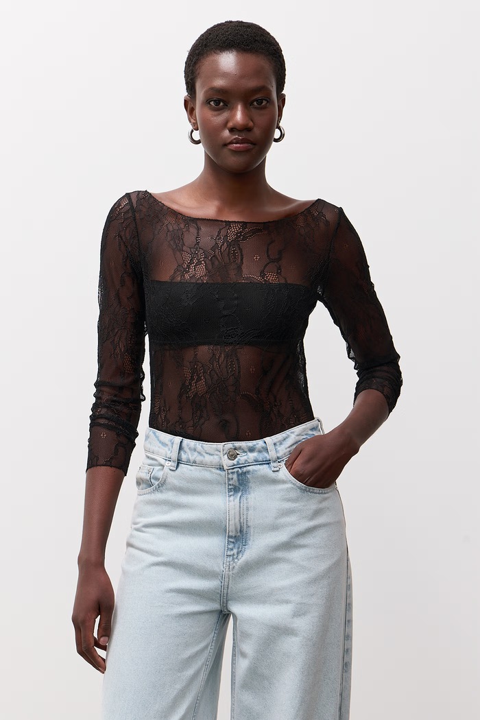 Body damskie koronkowe Answear.LAB czarny BD1708.ijr