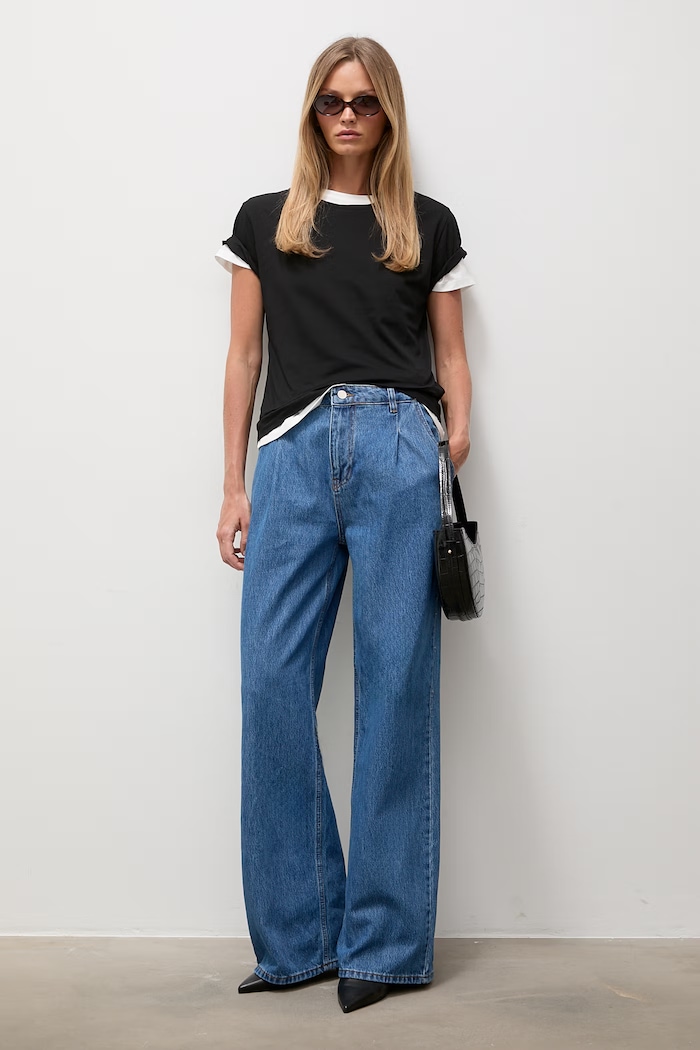 Answear.LAB T-shirt basic damski bawełniany z elastanem Z206 biały WA26