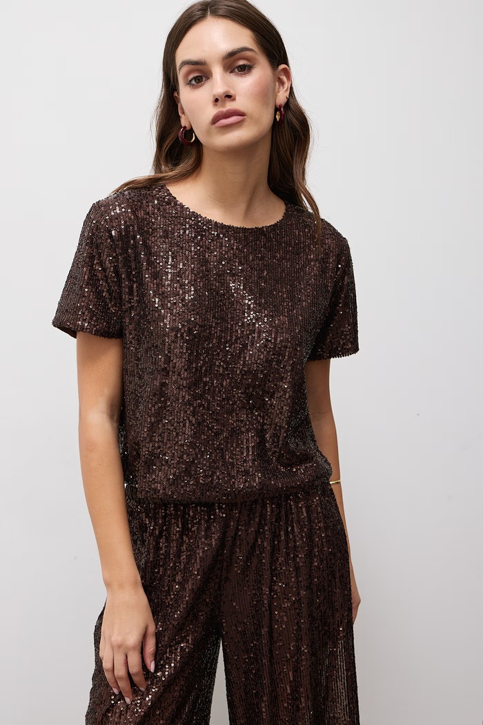 Bluzka damska bawełniana Answear.LAB AW26-070.itjr brązowy