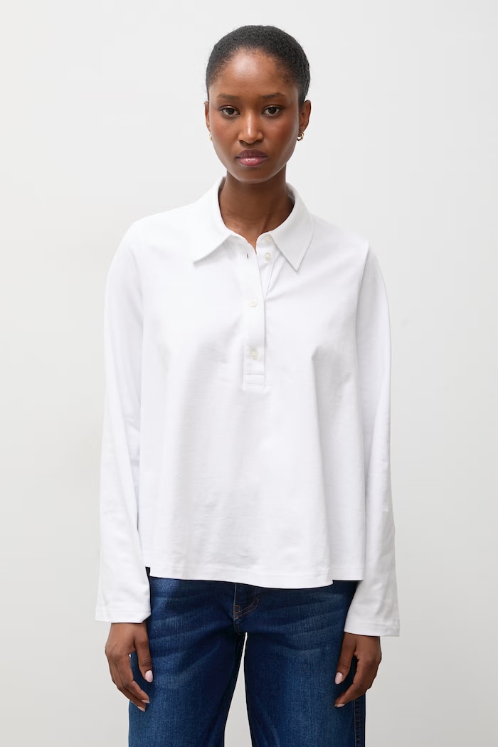 Answear.LAB longsleeve damski bawełniany biały ADORIA.tok