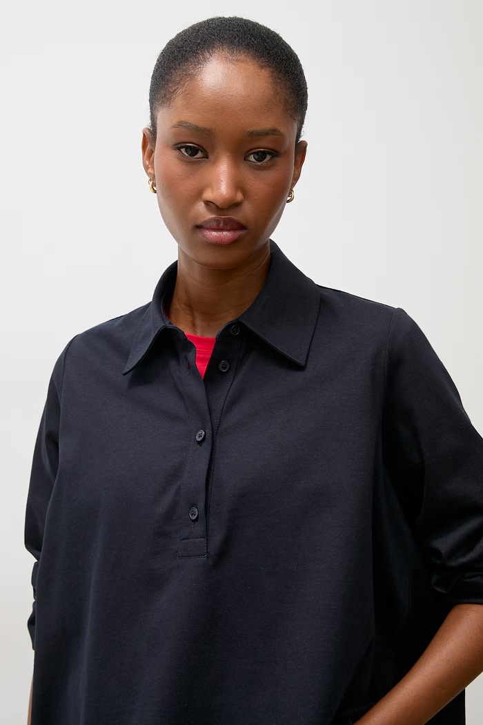 Answear.LAB longsleeve damski bawełniany granatowy ADORIA.tok