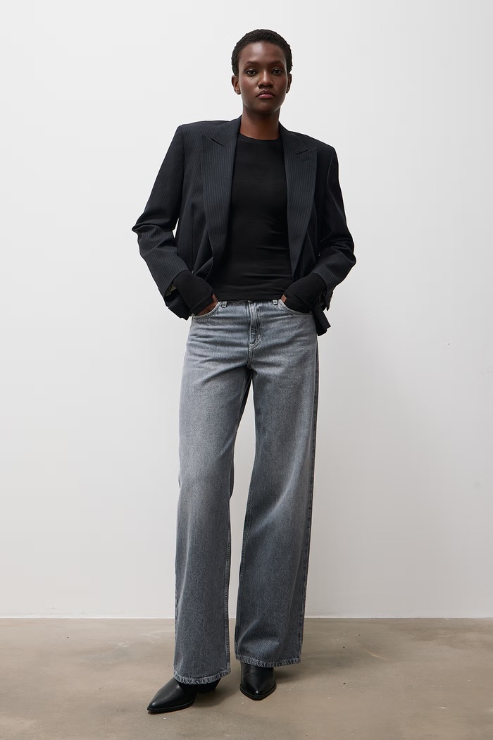 Answear.LAB Longsleeve damski z wiskozy 5068.tok czarny WA26