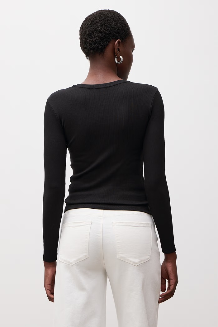 Odzież Answear.LAB Longsleeve damski z bawełną 4564.AW26.tok czarny