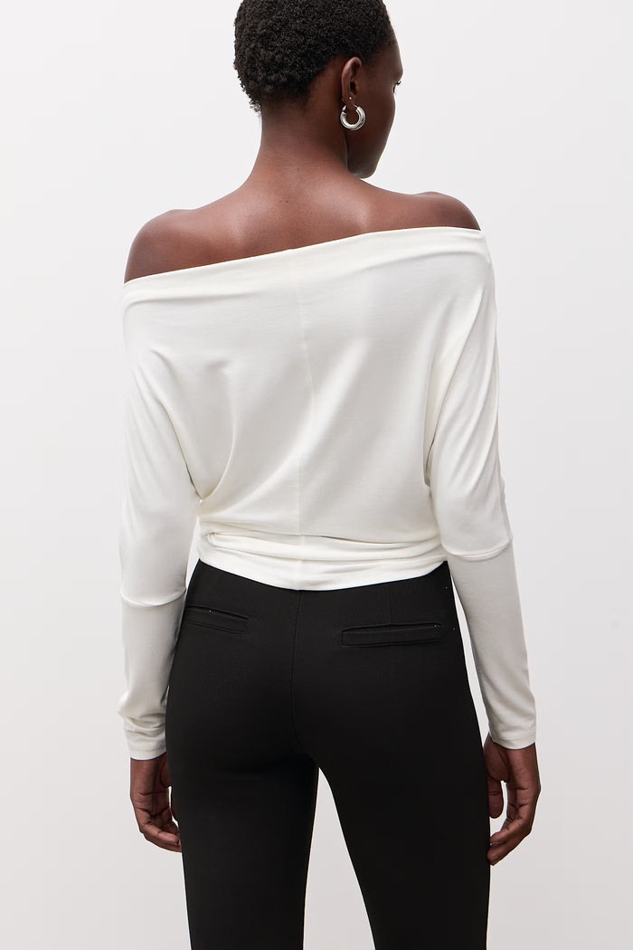 Odzież Answear.LAB Longsleeve damski z modalu 17221.tok beżowy