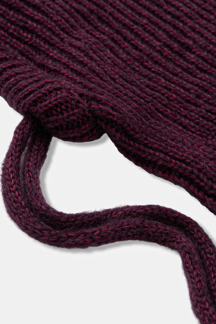 Akcesoria Answear.LAB Kaptur damski z wełną merino WA25-CAD000 | 2311303 bordowy