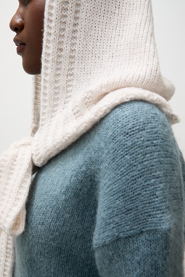 Kaptur damski z wełną merino Answear.LAB WA25-CAD002 | 2505046 beżowy