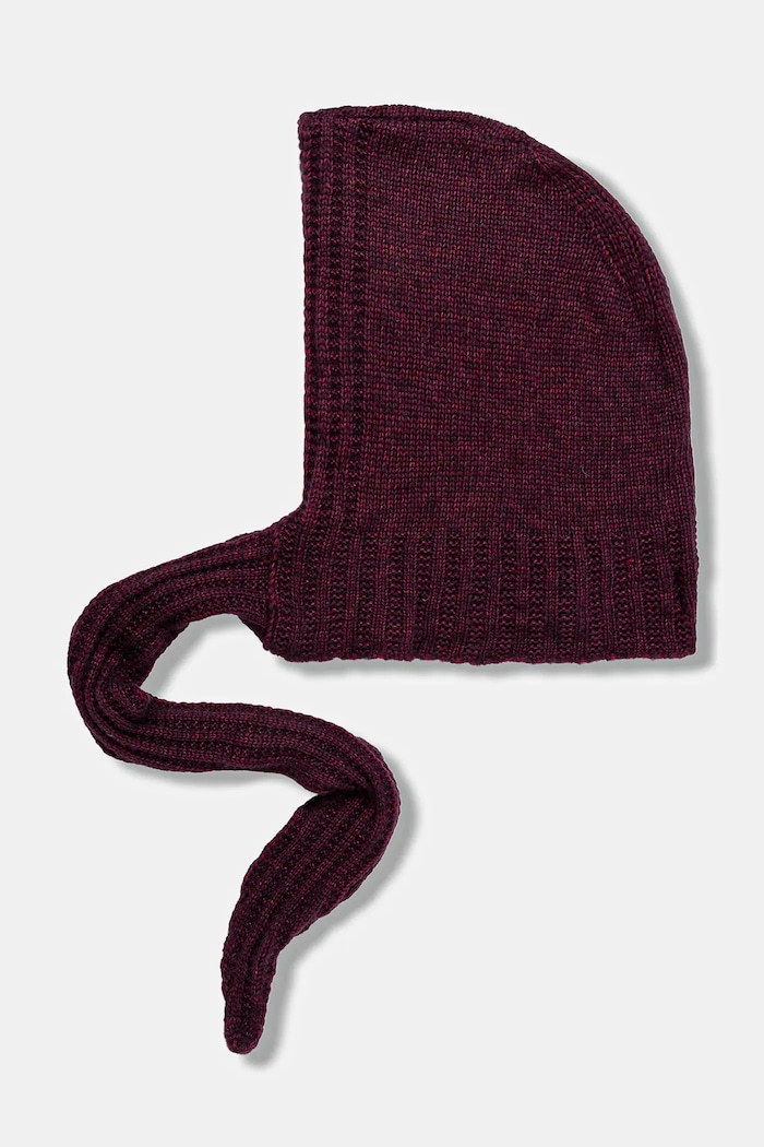 Answear.LAB Kaptur damski z wełną merino WA25-CAD002 | 2505046 bordowy WA26