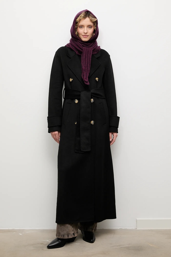 Kaptur damski z wełną merino Answear.LAB WA25-CAD002 | 2505046 bordowy