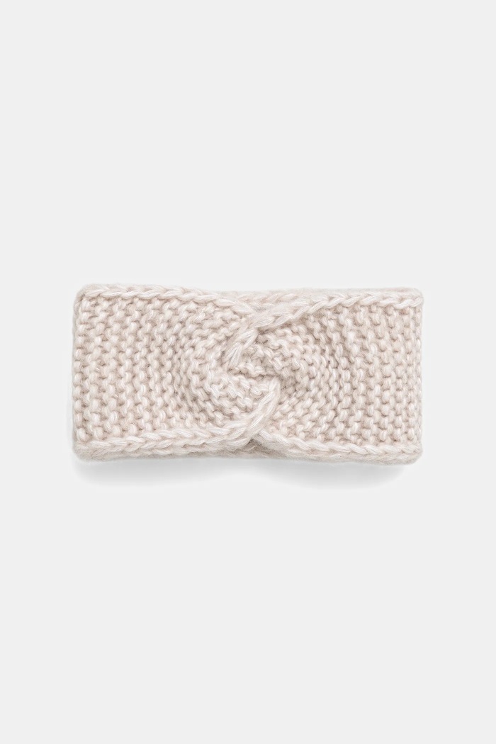 Answear.LAB Opaska na głowę damska z wełną merino WA25-CAD003 | 2305005 beżowy WA26