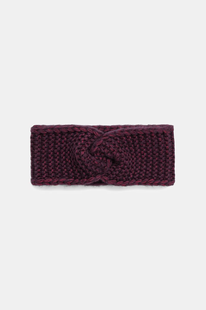 Answear.LAB Opaska na głowę damska z wełną merino WA25-CAD003 | 2305005 bordowy WA26