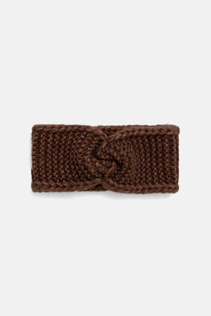 Answear.LAB Opaska na głowę damska z wełną merino WA25-CAD003 | 2305005 brązowy WA26