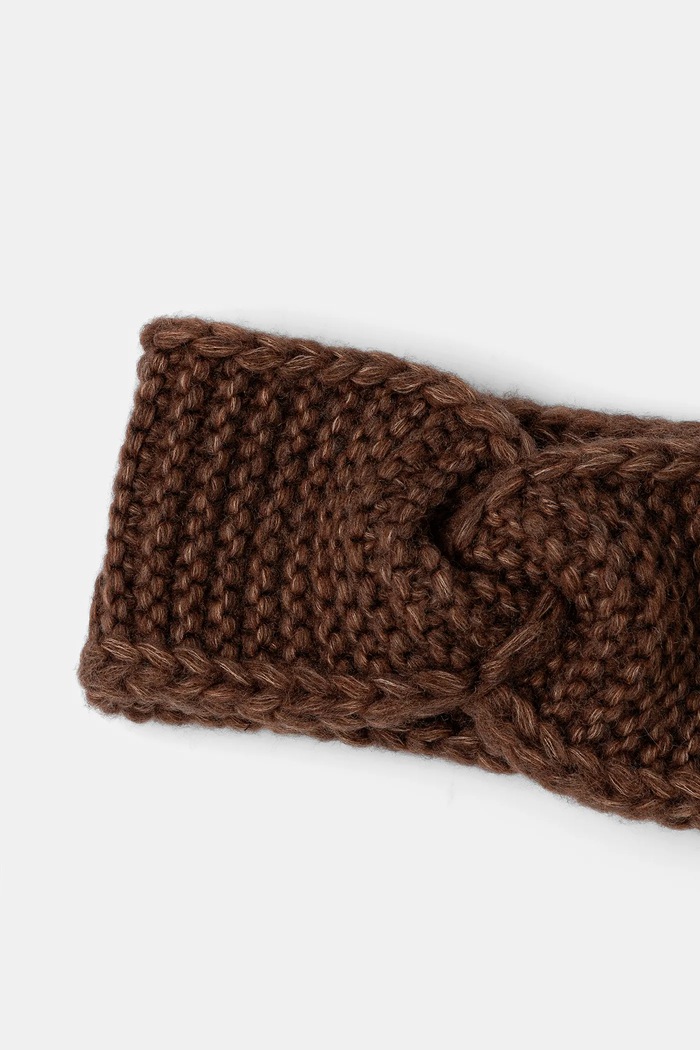 Akcesoria Answear.LAB Opaska na głowę damska z wełną merino WA25-CAD003 | 2305005 brązowy