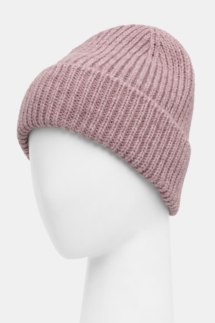 Czapka beanie damska z dodatkiem wełny Answear.LAB WA25-CDD001 fioletowy