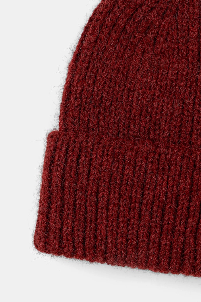Czapka beanie damska z dodatkiem wełny Answear.LAB WA25-CDD001 czerwony