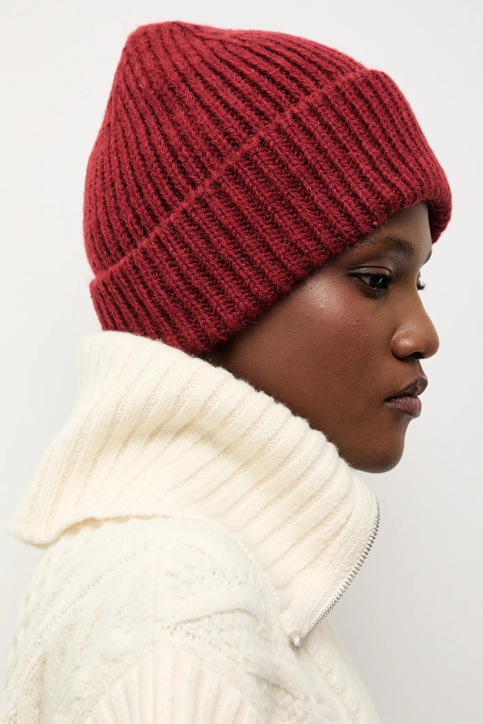 Answear.LAB Czapka beanie damska z dodatkiem wełny WA25-CDD001
