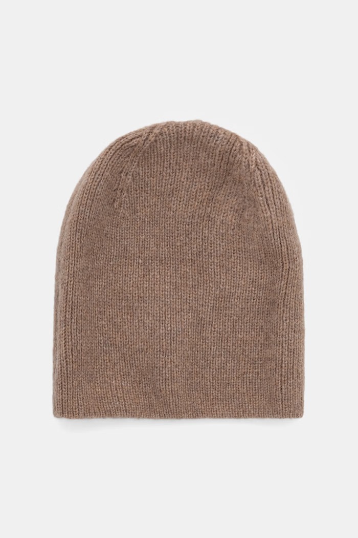 Answear.LAB Czapka damska z wełną merino 2311775 brązowy WA26