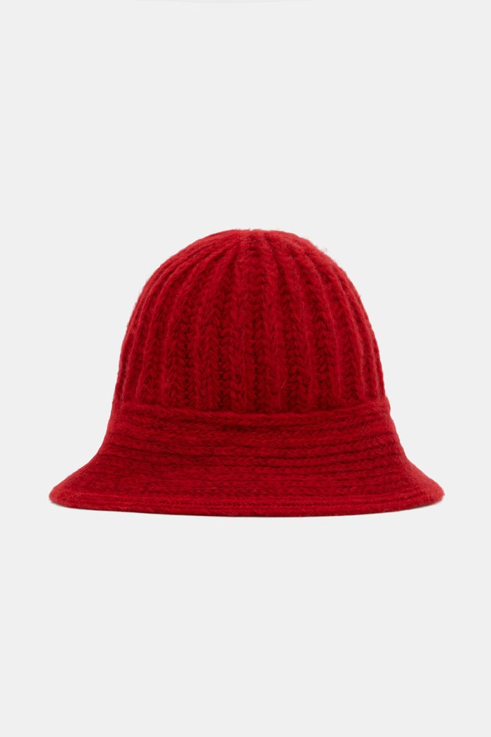 Answear.LAB Czapka damska z wełną merino 2511025 czerwony WA26