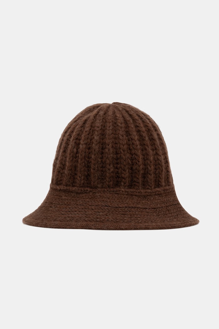 Answear.LAB Czapka damska z wełną merino 2511025 brązowy WA26