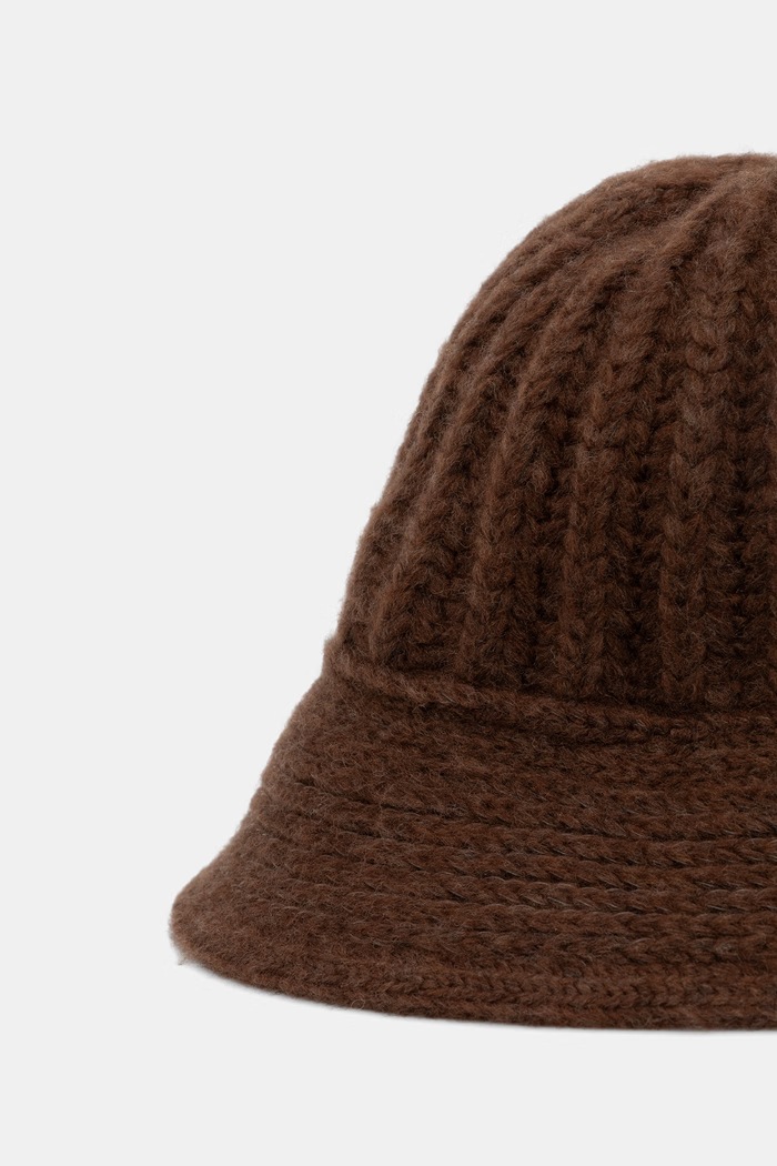 Akcesoria Answear.LAB Czapka damska z wełną merino 2511025 brązowy