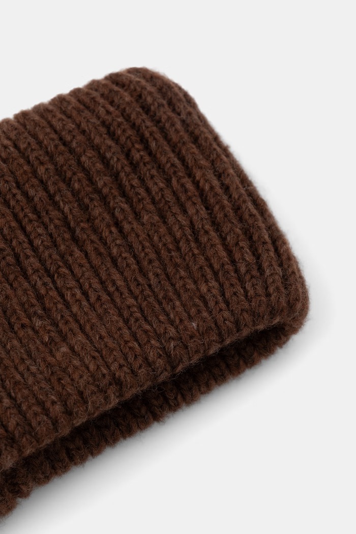 Akcesoria Answear.LAB Opaska na głowę damska z wełną merino 2311668 brązowy