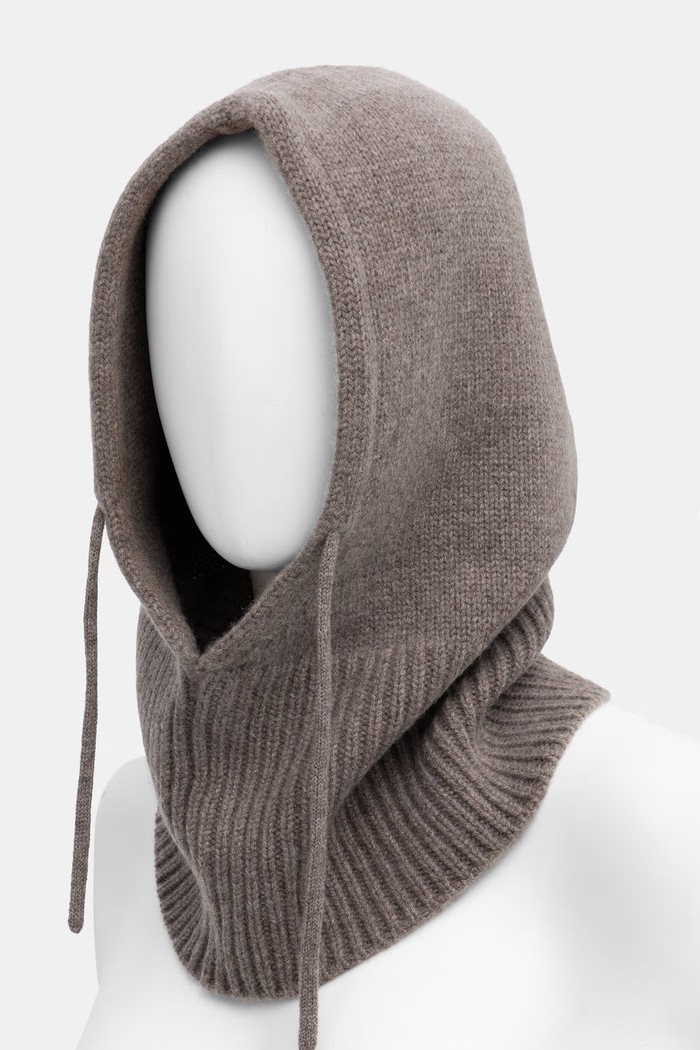 Kaptur damski wełniany Answear.LAB WA26-CDD019 brązowy