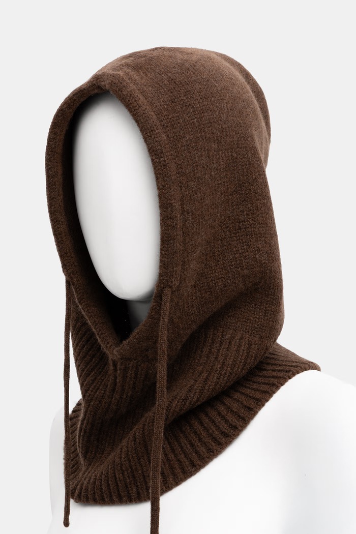 Kaptur damski wełniany Answear.LAB WA26-CDD019 brązowy