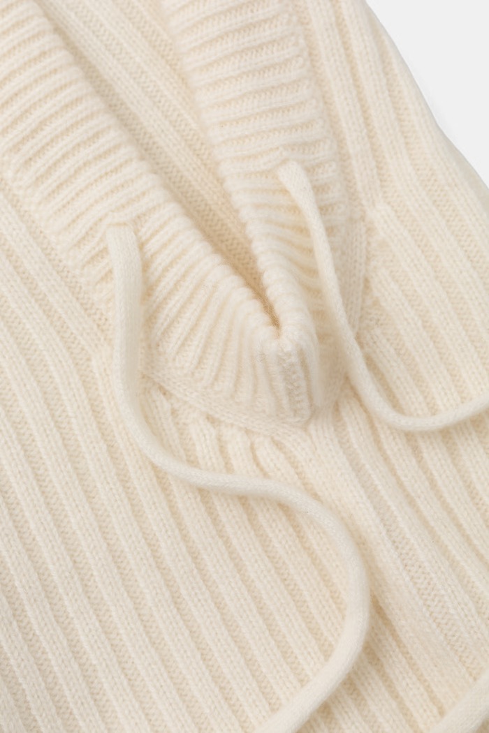 Akcesoria Answear.LAB Kaptur damski z wełny merino WA26-CDD020 biały