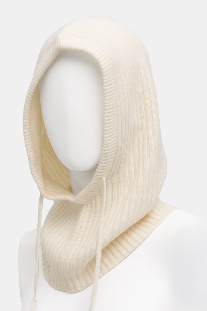 Kaptur damski z wełny merino Answear.LAB WA26-CDD020 biały