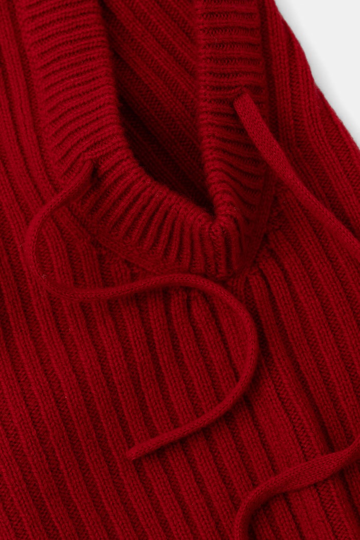 Akcesoria Answear.LAB Kaptur damski z wełny merino WA26-CDD020 czerwony