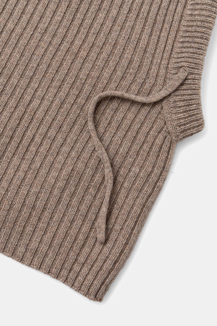 Akcesoria Answear.LAB Kaptur damski z wełny merino WA26-CDD020 brązowy