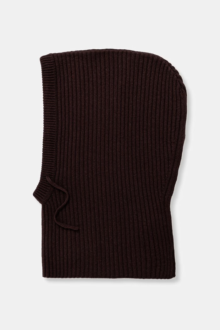 Answear.LAB Kaptur damski z wełny merino WA26-CDD020 brązowy WA26