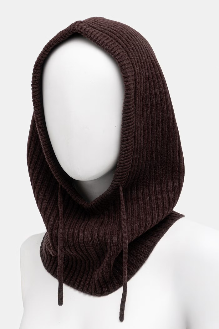 Kaptur damski z wełny merino Answear.LAB WA26-CDD020 brązowy