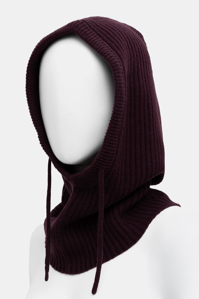 Kaptur damski z wełny merino Answear.LAB WA26-CDD020 bordowy