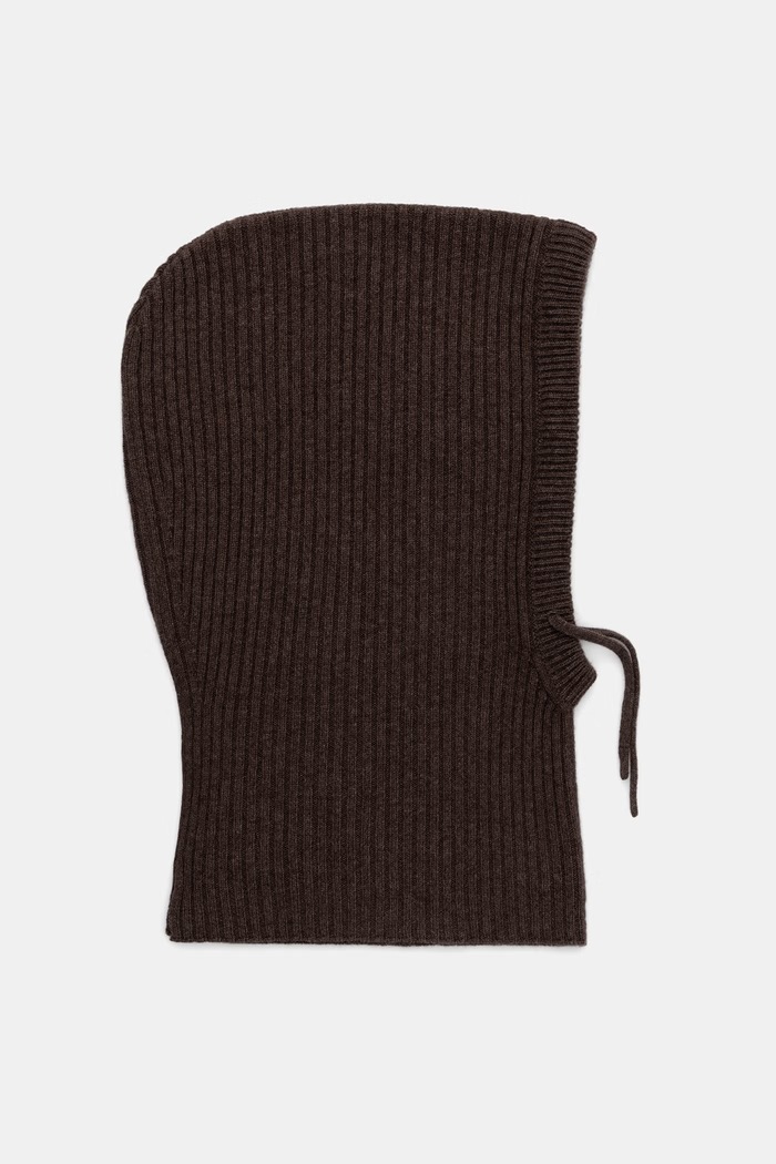 Answear.LAB Kaptur damski z wełny merino WA26-CDD020 brązowy WA26