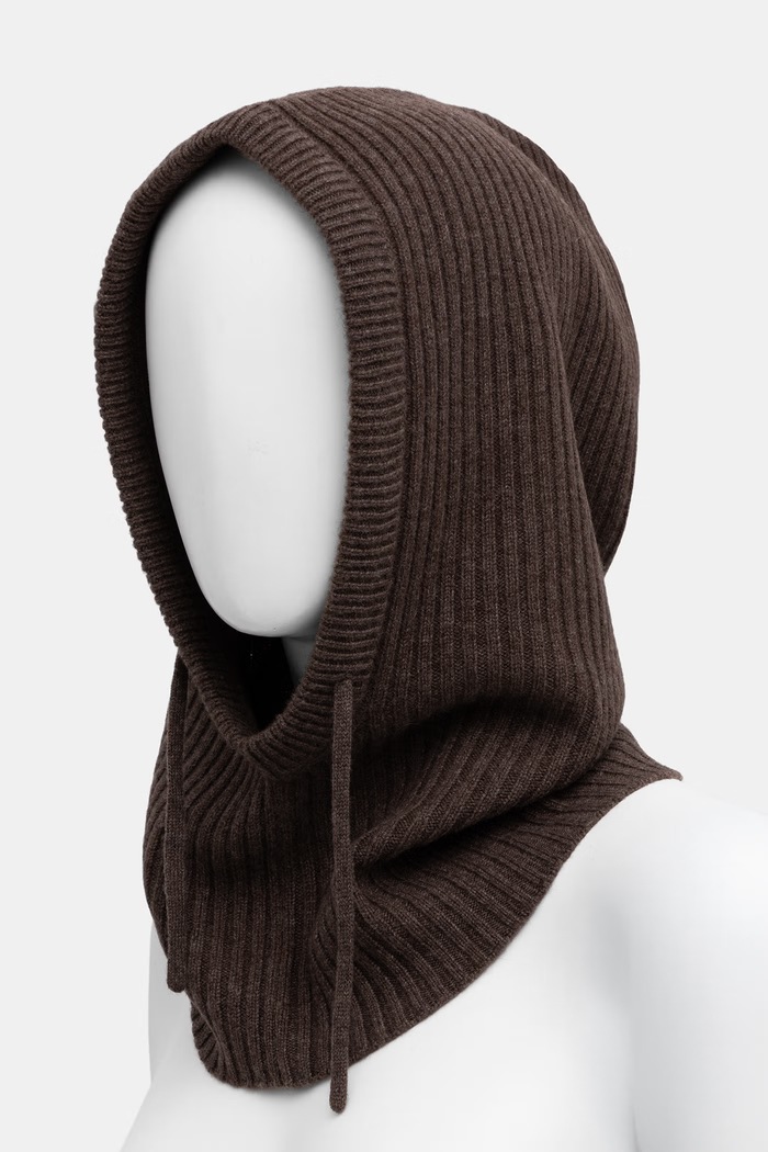 Kaptur damski z wełny merino Answear.LAB WA26-CDD020 brązowy