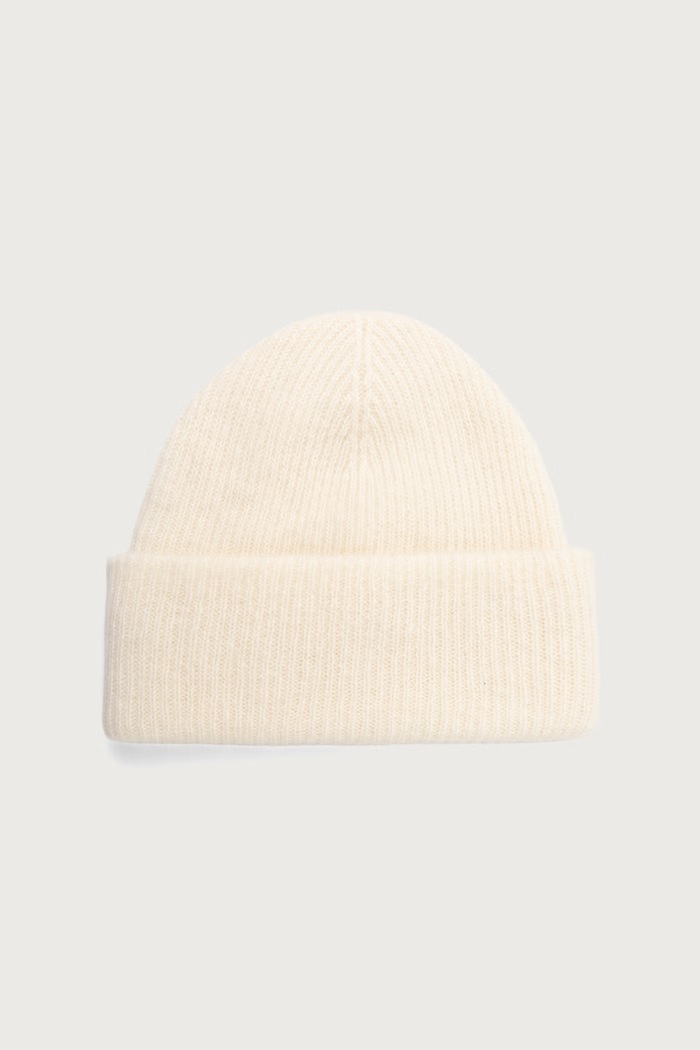 Answear.LAB Czapka beanie damska wełniana z dodatkiem kaszmiru beżowy JX-1.cjk