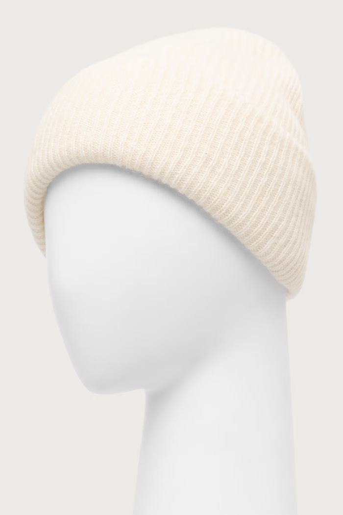 Answear.LAB Czapka beanie damska wełniana z dodatkiem kaszmiru JX-1.cjk beżowy WA26