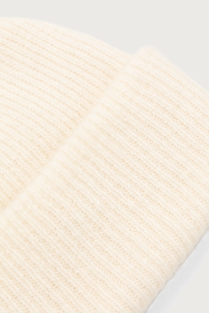 Akcesoria Answear.LAB Czapka beanie damska wełniana z dodatkiem kaszmiru JX-1.cjk beżowy