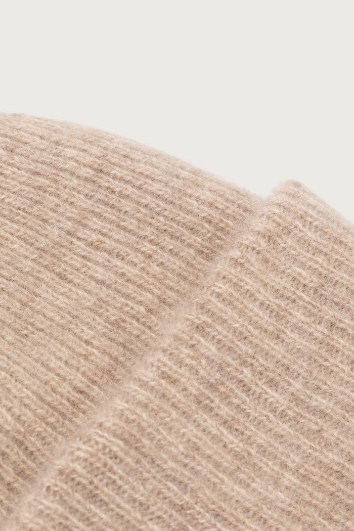 Akcesoria Answear.LAB Czapka beanie damska wełniana z dodatkiem kaszmiru JX-1.cjk beżowy