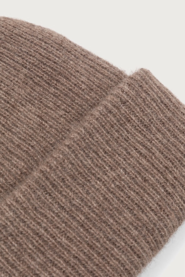 Akcesoria Answear.LAB Czapka beanie damska wełniana z dodatkiem kaszmiru JX-1.cjk brązowy