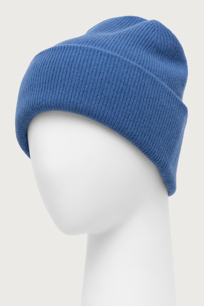 Answear.LAB Czapka beanie damska wełniana QH-1.cjk niebieski WA26