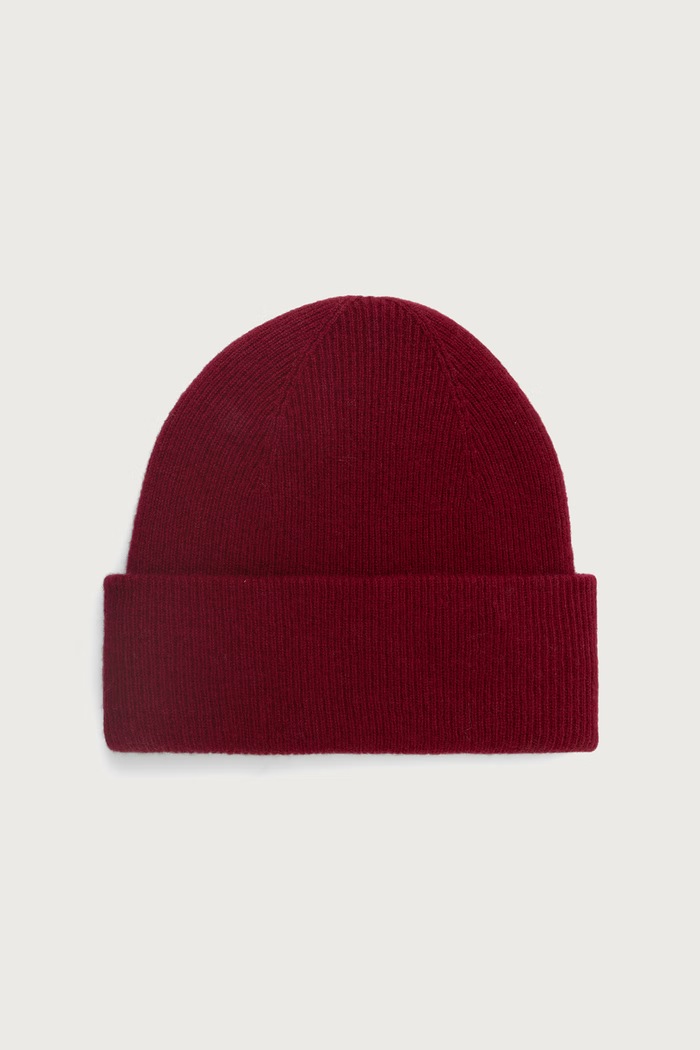 Answear.LAB Czapka beanie damska wełniana bordowy QH-1.cjk