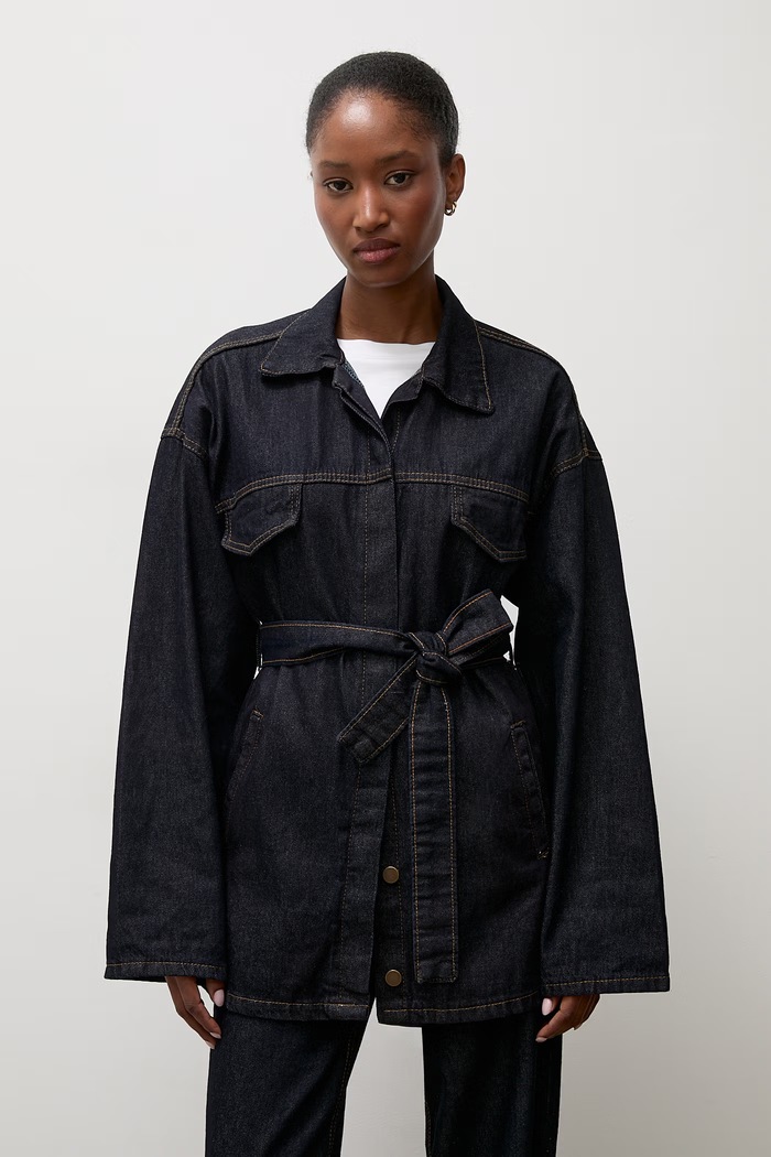 Answear.LAB komplet codzienny damski jeansowy 6753 granatowy WA26