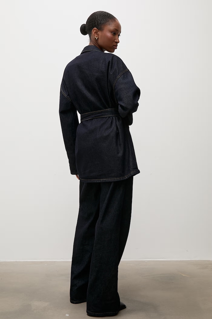 Answear.LAB komplet codzienny damski jeansowy granatowy 6753