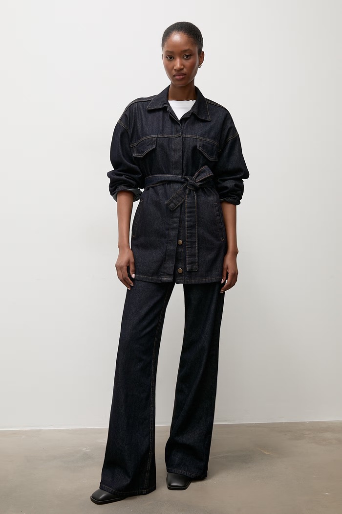 Answear.LAB komplet codzienny damski jeansowy 6753 granatowy