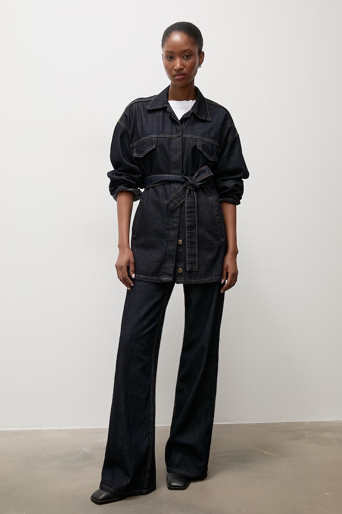 Answear.LAB komplet codzienny damski jeansowy 6753 granatowy